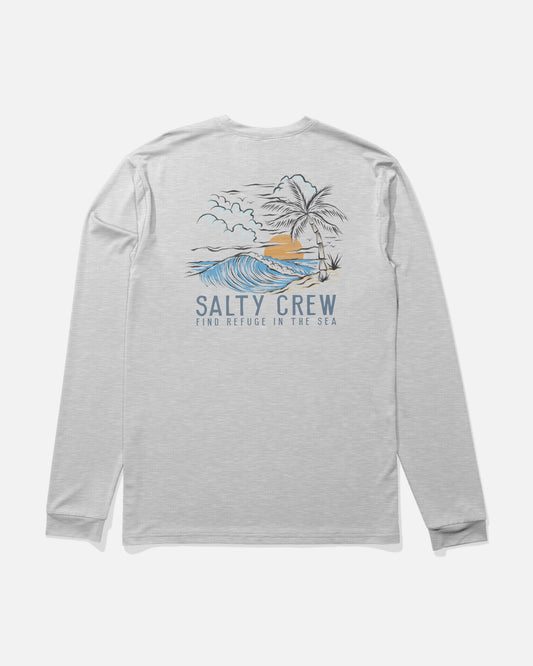 Salty Crew DAY OFF LS SUNSHIRT - Grey Heather