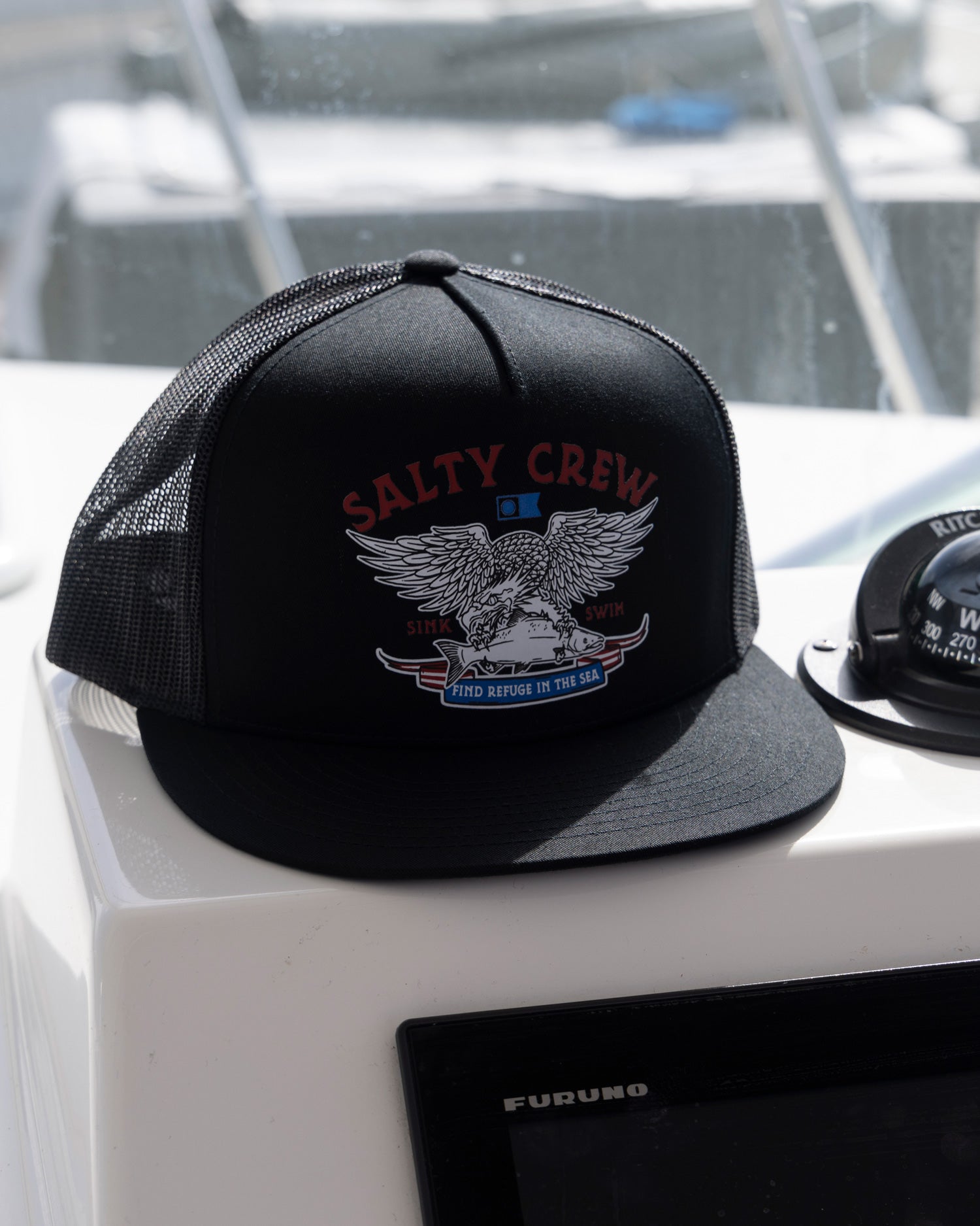 Salty Crew Salty Crew - Fly Over Trucker - Black