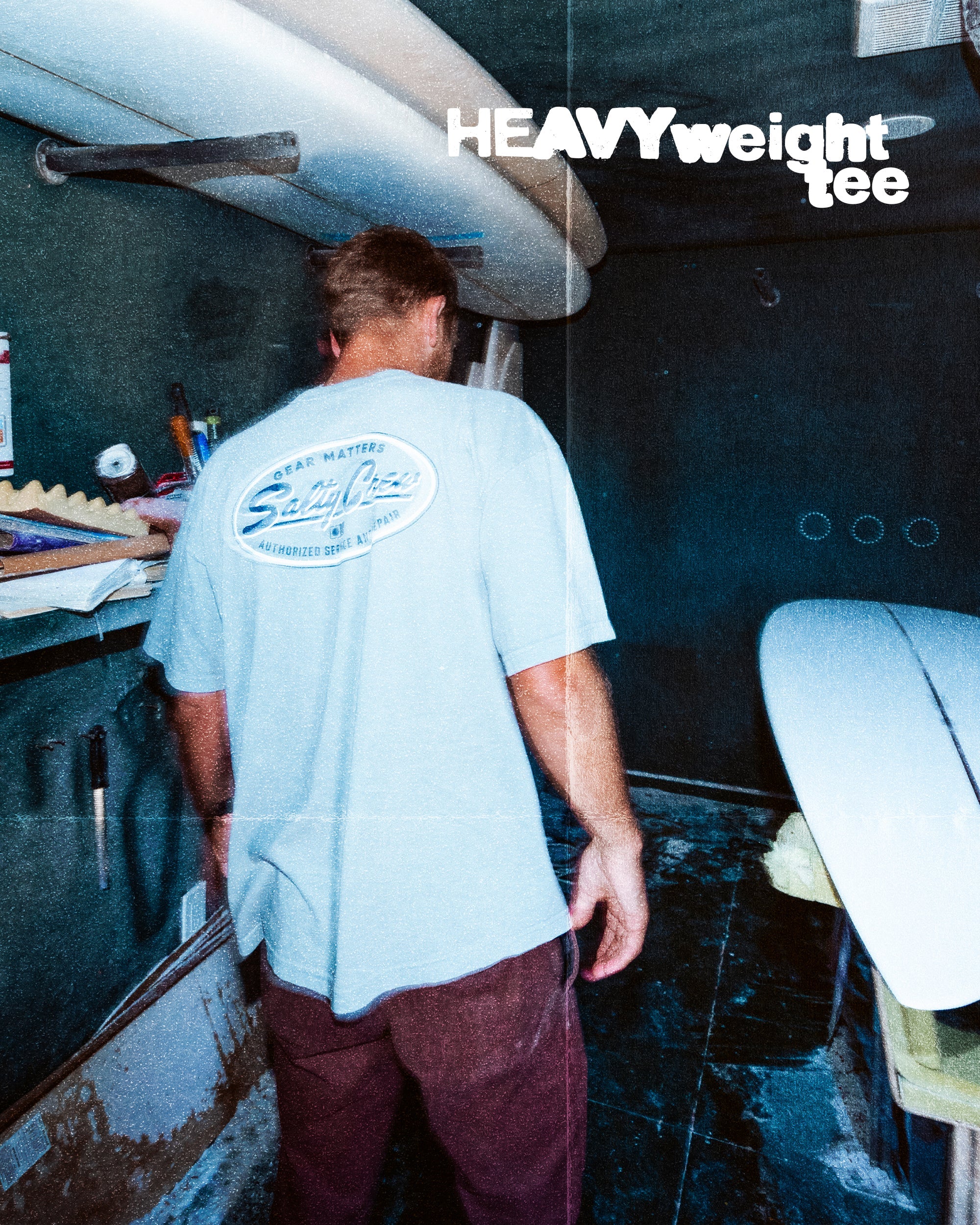 Salty Crew DECKHAND SERVICE SS TEE - Washed Steel Grey
