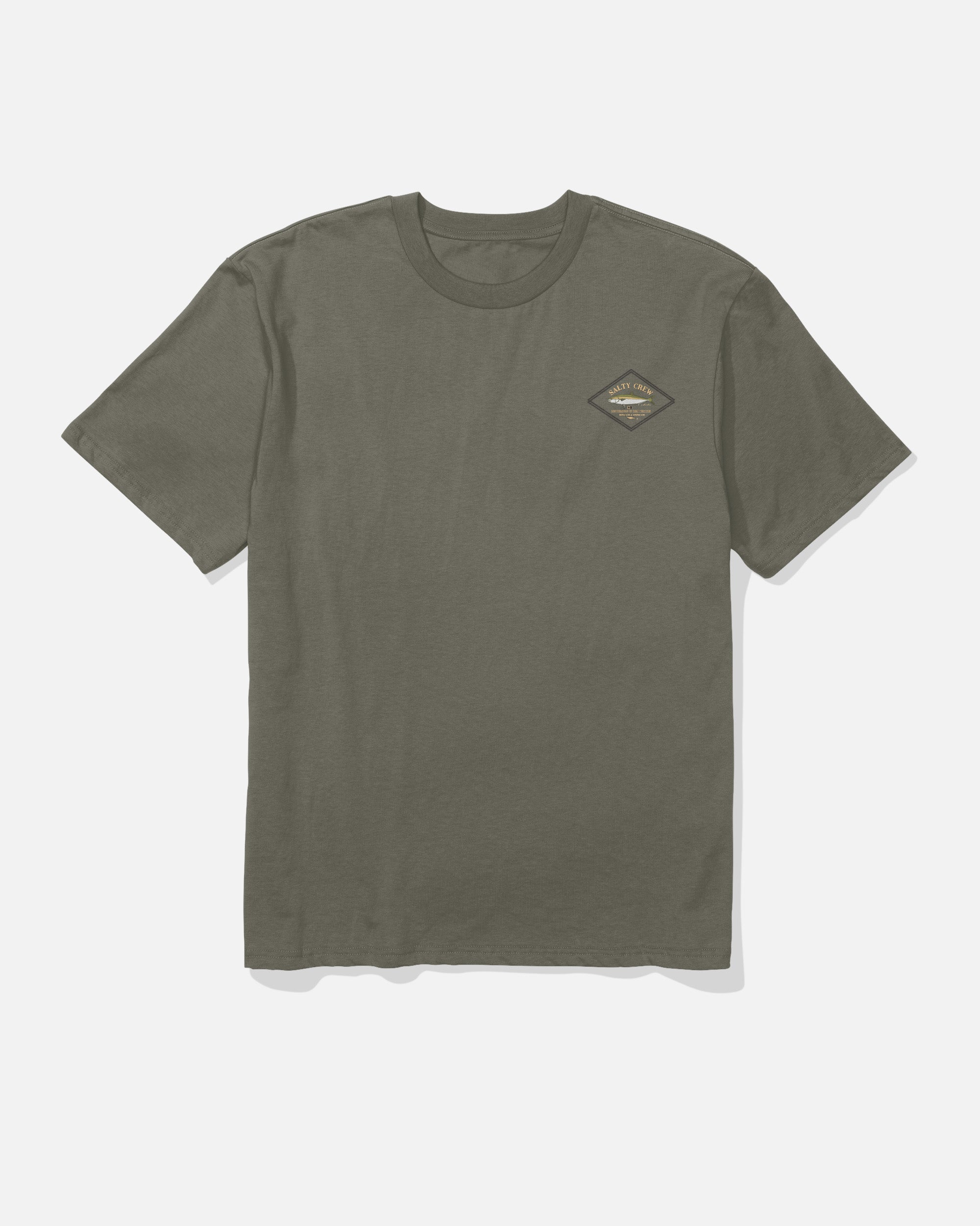Salty Crew DECKHAND YELLOWTAIL SS TEE - Washed Dusty Olive