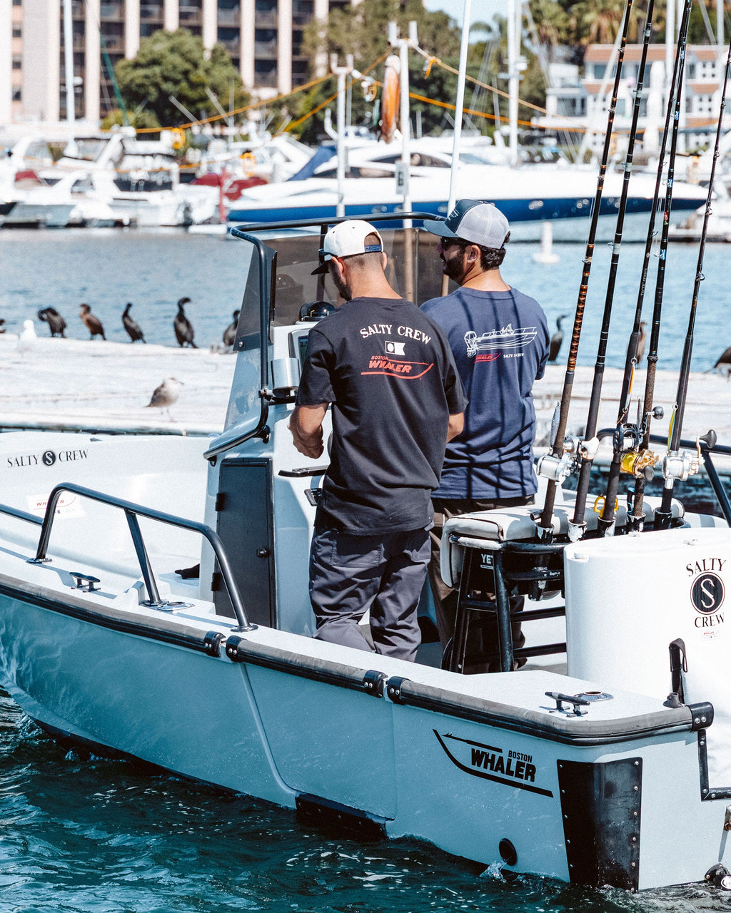 Salty Crew WHALER SCHEMATIC SS TEE - Navy