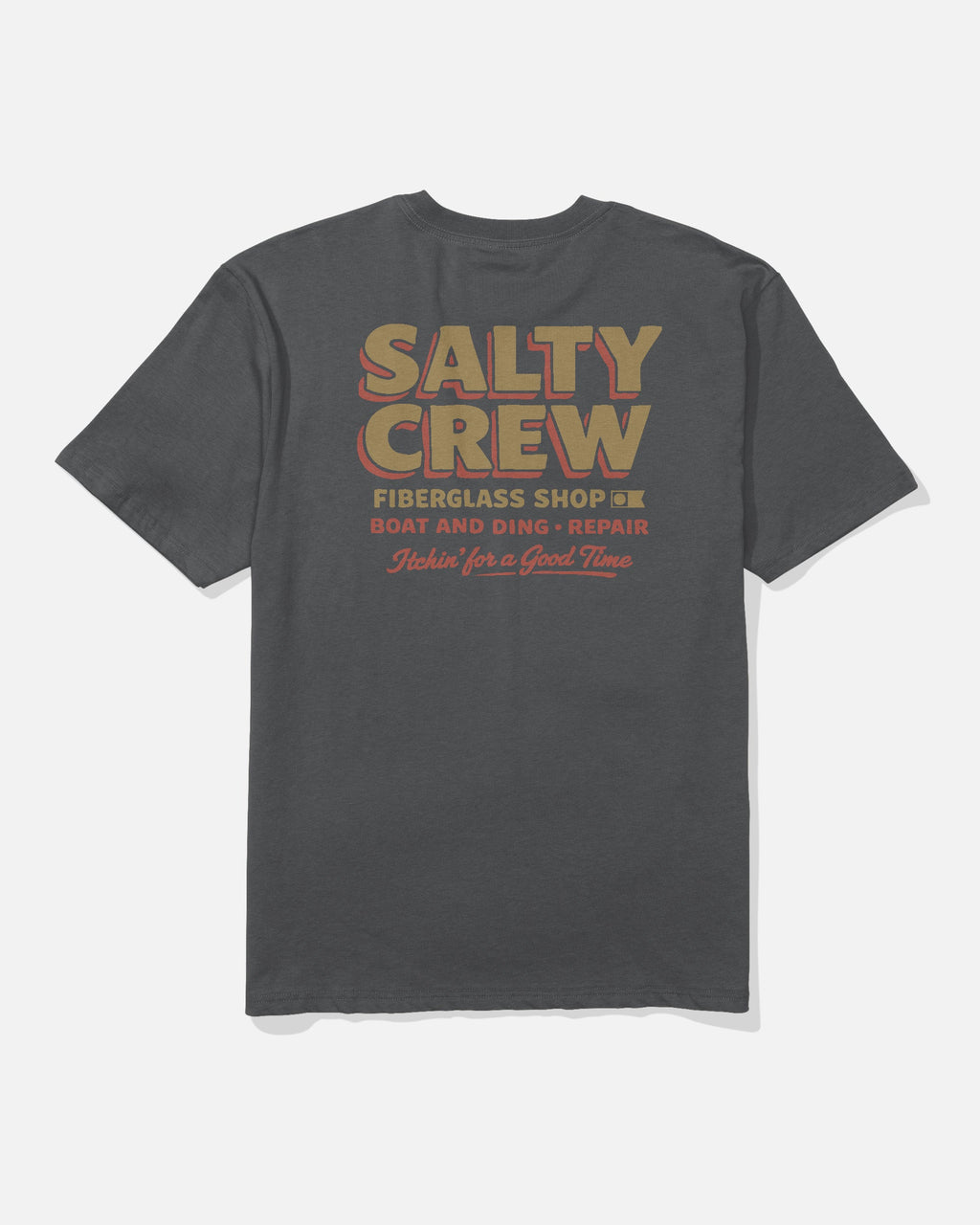 Salty Crew DECKHAND FIBERGLASS SS TEE - Washed Black