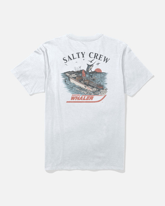 Salty Crew WHALER CHASE SS TEE - White