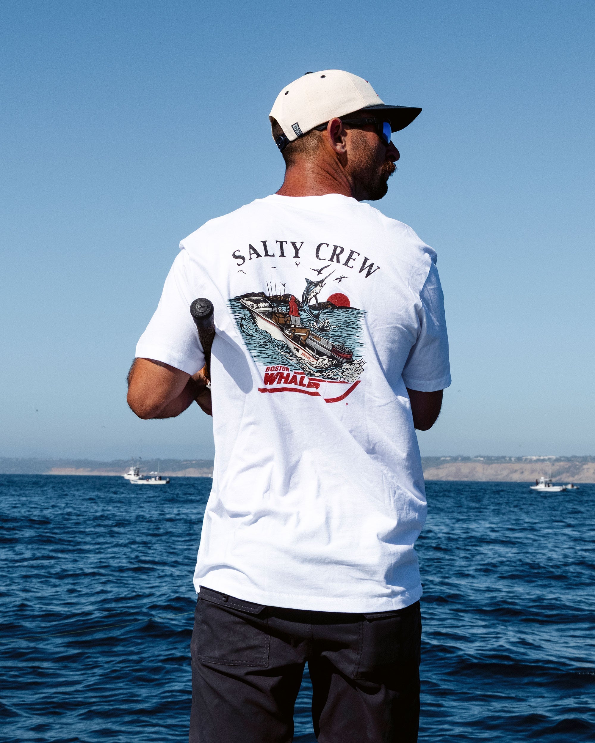Salty Crew WHALER CHASE SS TEE - White