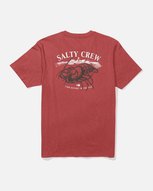 Salty Crew SHELLED SS TEE - WASHED RED
